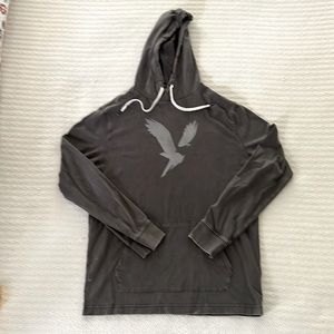 American Eagle Pullover Hoodie Long Sleeve Shirt Top Men’s Small Grey Super soft